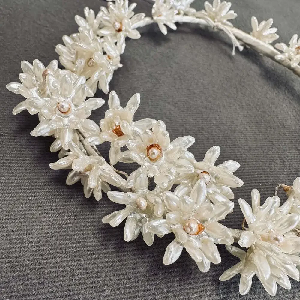 Vintage 1930s/1940s Wax Flower Bridal Crown Wedding‎ Tiara Headpiece